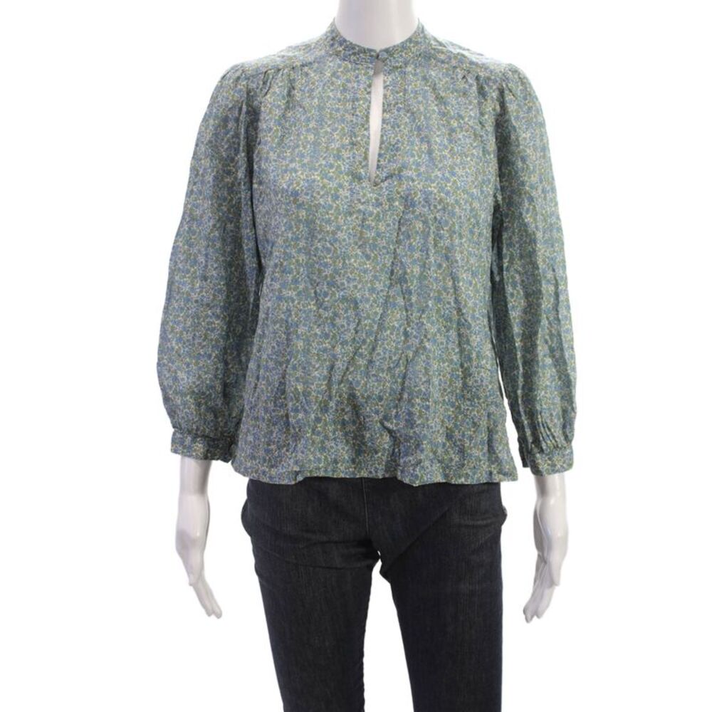 Birds of Paradis by Trovata Women Floral Blouse Long Sleeve Size XS